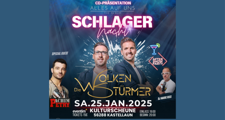 "Die Wolkenstürmer" feiern Release-Party in Hunsrück - DAS Highlight in der Region zu Jahresbeginn!