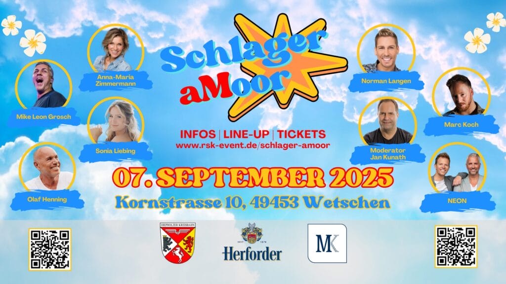 Event-Tipp: "Schlager aMoor" in Wetschen mit Sonia Liebing, Norman Langen uvm.!