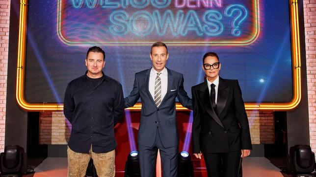 Andreas Gabalier und Andrea Berg mit Moderator Kai Pflaume