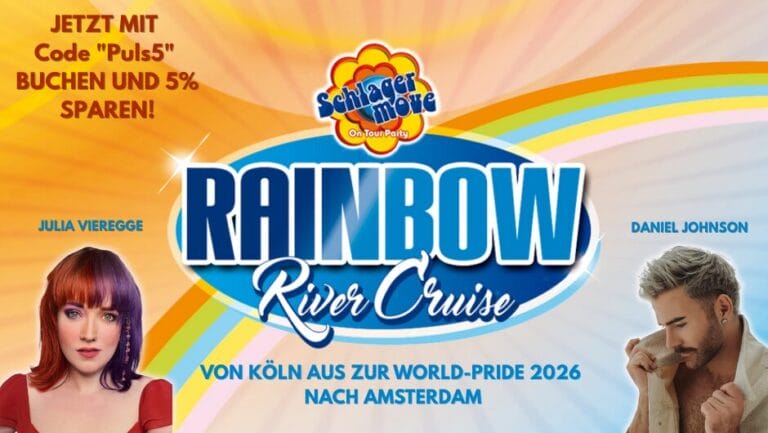 REISE-TIPP: Mit der „Schlagermove RAINBOW River Cruise“ zur World Pride nach Amsterdam! REISE-TIPP: Mit der „Schlagermove RAINBOW River Cruise“ zur World Pride nach Amsterdam!