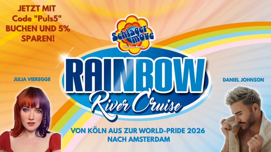 REISE-TIPP: Mit der „Schlagermove RAINBOW River Cruise“ zur World Pride nach Amsterdam! REISE-TIPP: Mit der „Schlagermove RAINBOW River Cruise“ zur World Pride nach Amsterdam!