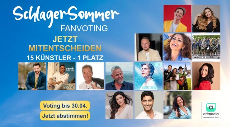 „SchlagerSommer“ Fanvoting: SO entscheidet ihr, welcher DIESER 15 Stars beim Open Air in Pfullendorf dabei ist! „SchlagerSommer“ Fanvoting: SO entscheidet ihr, welcher DIESER 15 Stars beim Open Air in Pfullendorf dabei ist!
