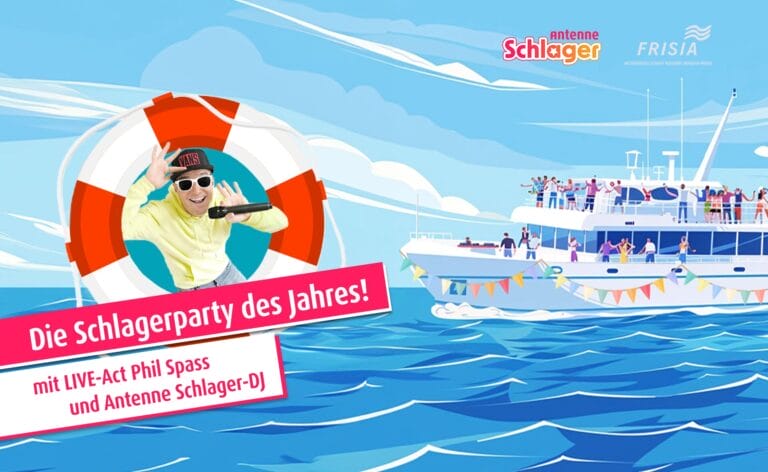 Stecht mit dem Antenne Schlager Party-Schiff in die Nordsee und feiert zu den größten Hits! Stecht mit dem Antenne Schlager Party-Schiff in die Nordsee und feiert zu den größten Hits!